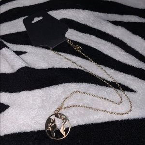 gold earth necklace